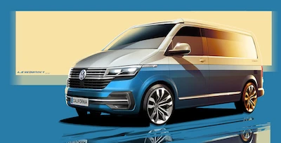 Zmiany w kultowym kempingowym Volkswagenie: pierwsze szkice nowej Californii 6.1