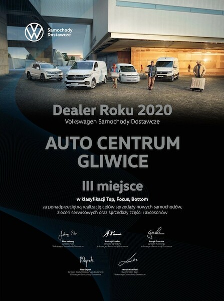 Rozstrzygnięcie konkursu „Dealer Roku 2020” marki Volkswagen Samochody Dostawcze