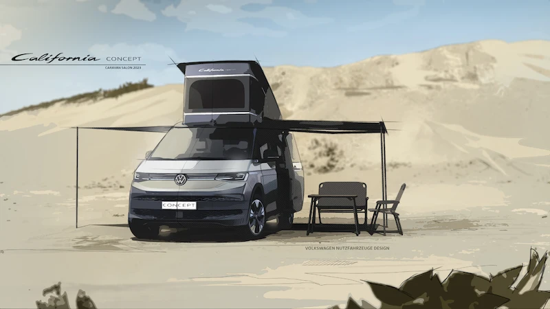 35 lat wolności na kołach: Volkswagen Samochody Dostawcze prezentuje model California CONCEPT - przyszłość tej serii modelowej - 1.