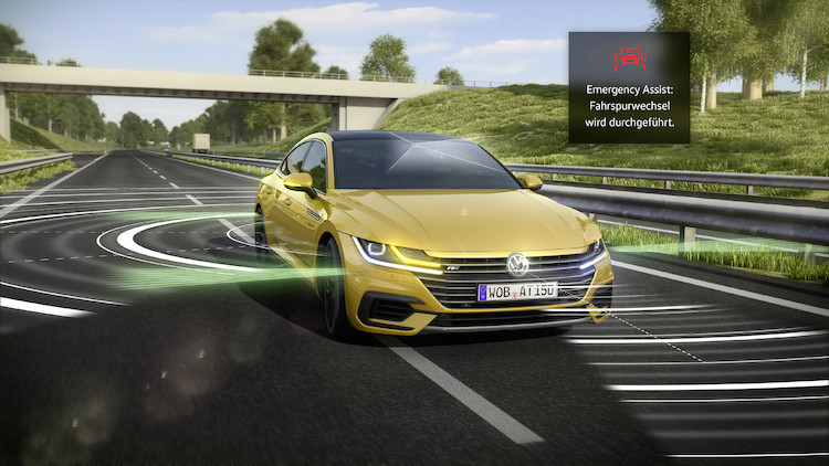 Volkswagen Arteon<br>
Innowacyjne systemy asystujące, część 1: Emergency Assist – automatyczna pomoc w nagłych wypadkach
