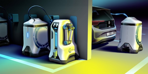 Rewolucja w garażu – Volkswagen prezentuje robota do ładowania akumulatorów