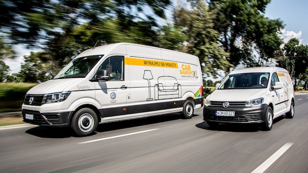 Volkswagen Samochody Dostawcze podsumowuje pilotażowy projekt wypożyczania samochodów dostawczych na minuty