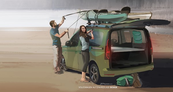 Spanie pod gwiazdami: Volkswagen Samochody Dostawcze prezentuje pierwsze rysunki nowego mini-kampera