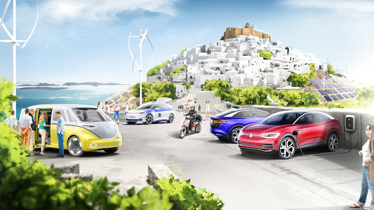 Koncern Volkswagen i rząd Grecji na jednej z wysp Morza Egejskiego tworzą modelowy system mobilności neutralnej dla klimatu