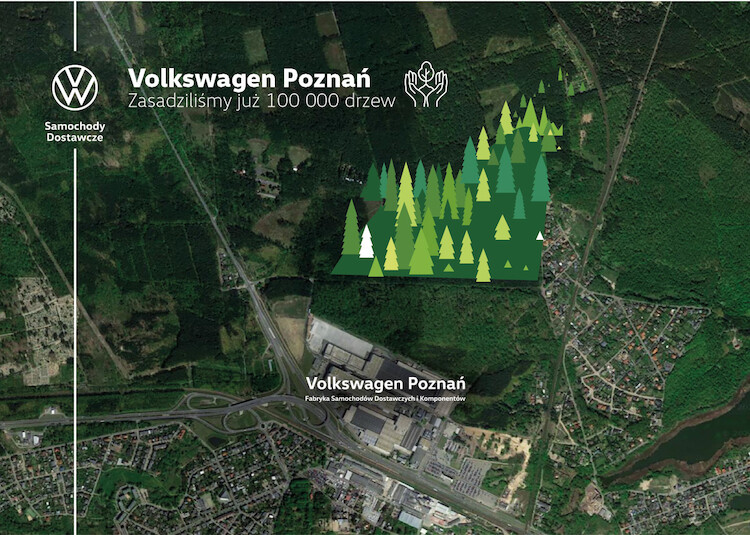 Rozwój w równowadze ze środowiskiem. Pracownicy Volkswagen Poznań posadzili już 100 000 drzew