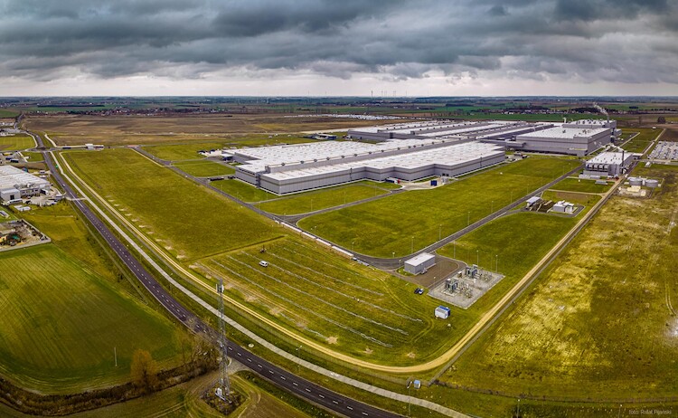 Farma fotowoltaiczna na terenie fabryki we Wrześni gdzie produkowane są pojazdy marki Volkswagen Samochody Dostawcze