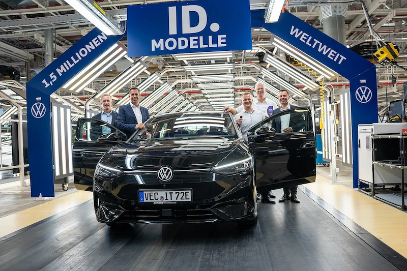 Volkswagen dostarczył do klientów już 1,5 miliona w pełni elektrycznych modeli rodziny ID.