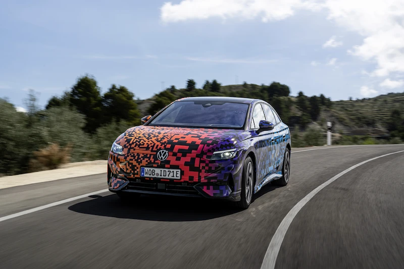 Testy nowego, elektrycznego Volkswagena ID.7 zbliżają się do końca - 31.